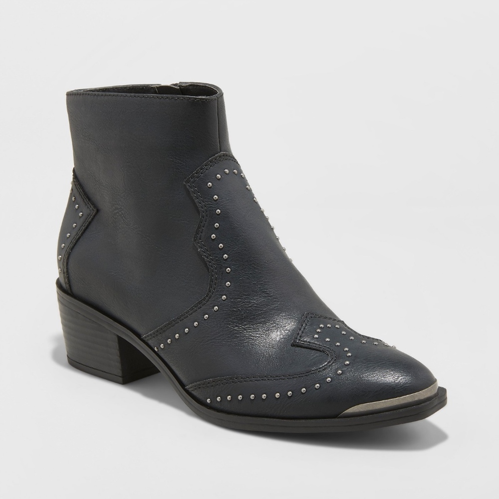 Women's Sariah Faux Leather Studded Western Bootie